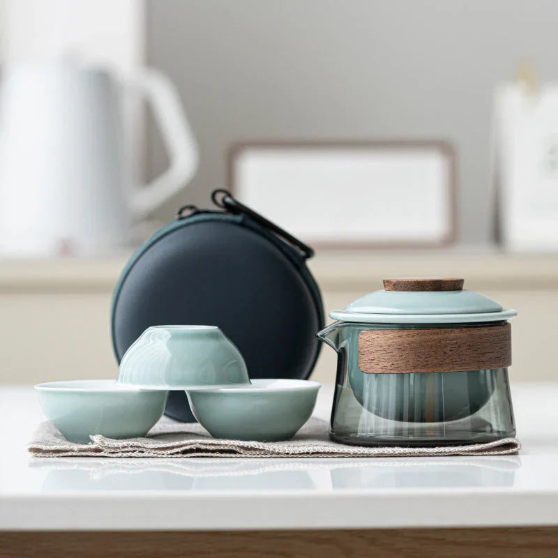 Lisslune | Portable and Stylish Tea Set with Teapot and Cups – Perfect for On-the-Go