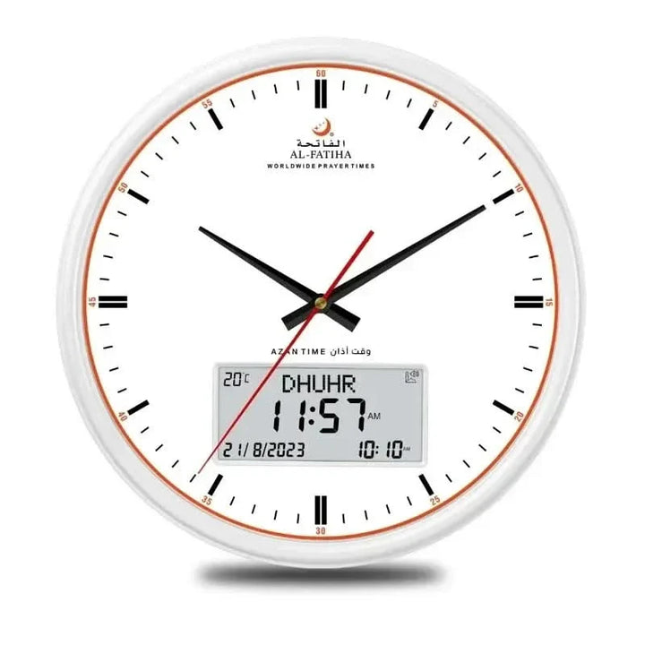 Lisslune | PrayTime Smart Wall Clock – Azan & Hijri Calendar with Dual Display