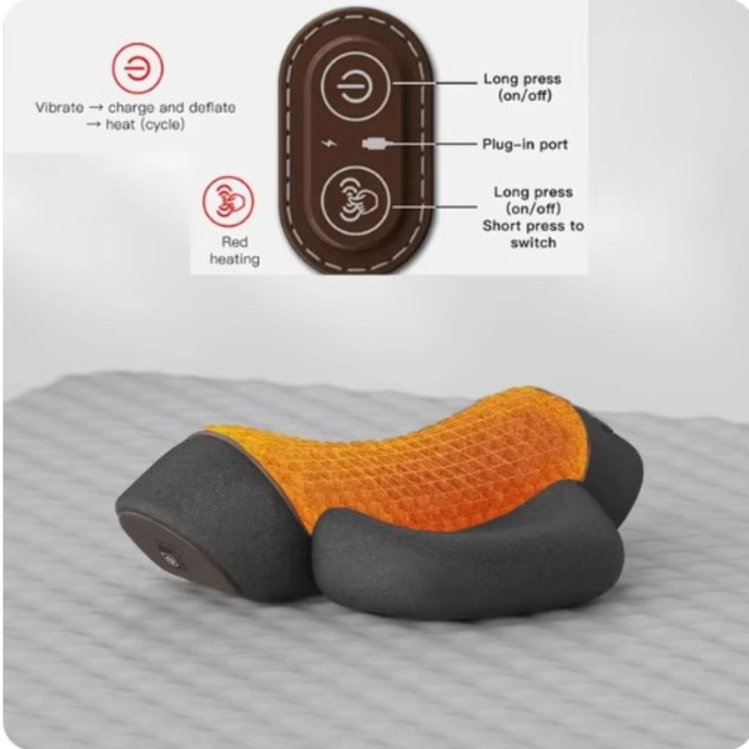 Lisslune | NeckEase Orthopedic Therapy Pillow – Memory Foam Neck & Spine Support for Pain Relief & Better Sleep