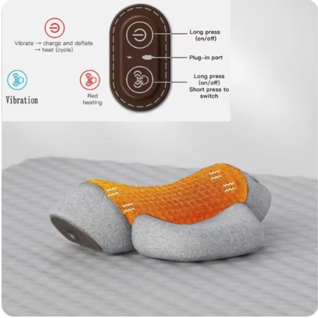 Lisslune | NeckEase Orthopedic Therapy Pillow – Memory Foam Neck & Spine Support for Pain Relief & Better Sleep