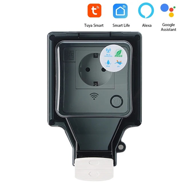 Lisslune | Voltura Smart Outdoor WiFi Plug – IP66 Waterproof Socket with App & Voice Control