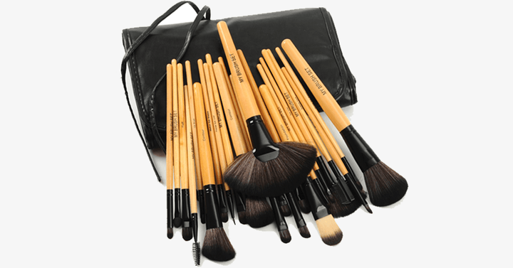 Lisslune | 24-piece Premium Wood Brush Set with Free Case