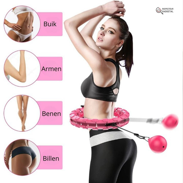 Lisslune | Hula Fitness Weighted Hula Hoop – Adjustable Smart Hoop for Full Body Workout