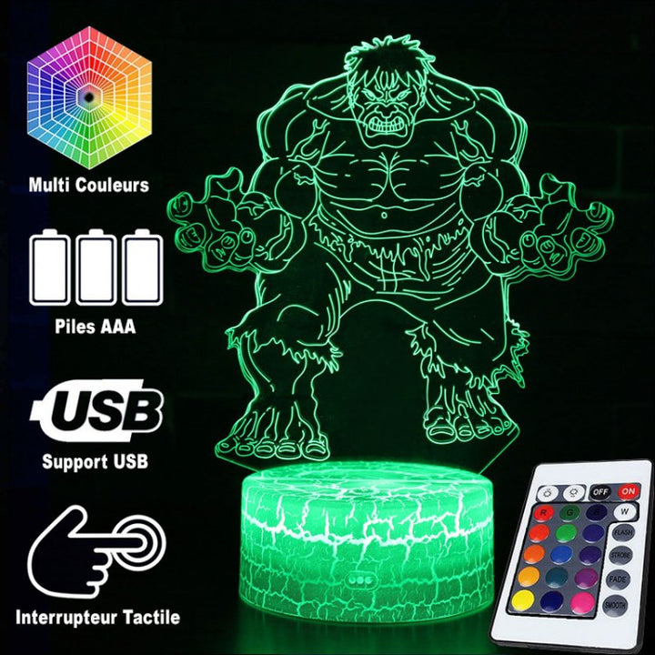 Lisslune | 3D Lamp Marvel Hulk