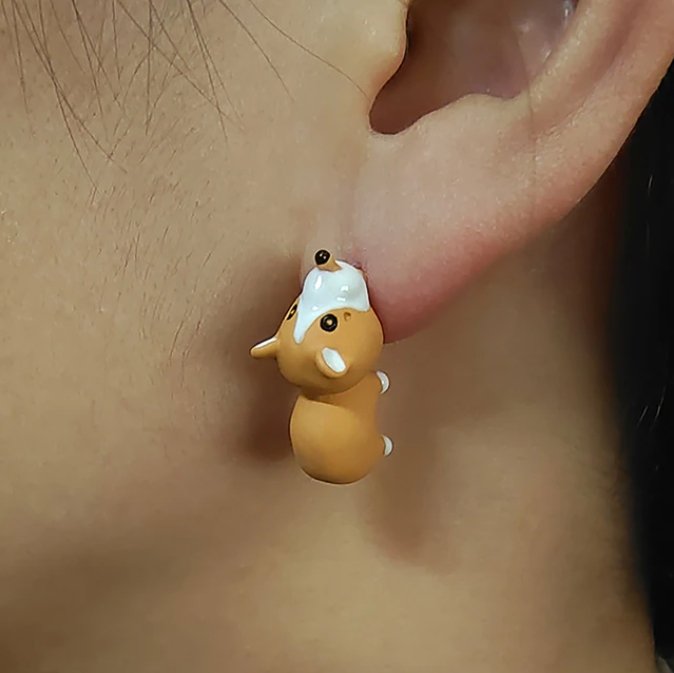 Lisslune | Cute Biting Animal Earrings (1 Pair)