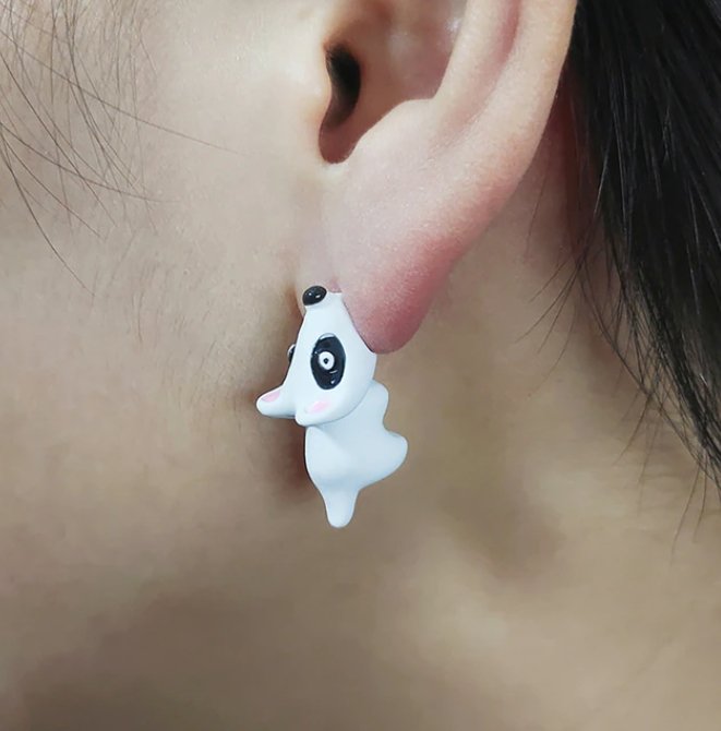 Lisslune | Cute Biting Animal Earrings (1 Pair)