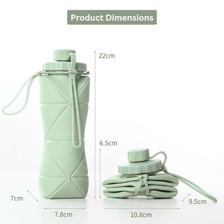 Lisslune | Collapsible Water Bottle | BPA-Free, Leak-Proof & Eco-Friendly for Hiking, Commuting & Workouts