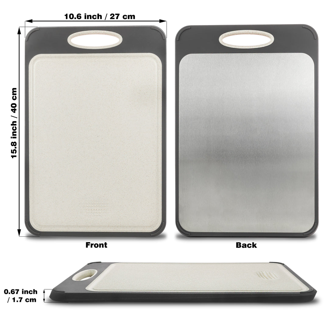 Lisslune | Hygienic Stainless Steel Chopping Board - SteelSafe