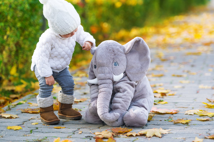 Lisslune | Plush Elephant Pillow – Ultra Soft & Comfortable Cuddle Cushion for Babies and Kids