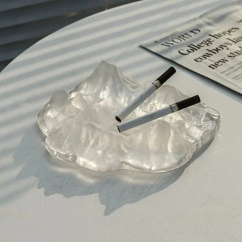 Lisslune | Ice Style Mountain Glass Ashtray Decoration