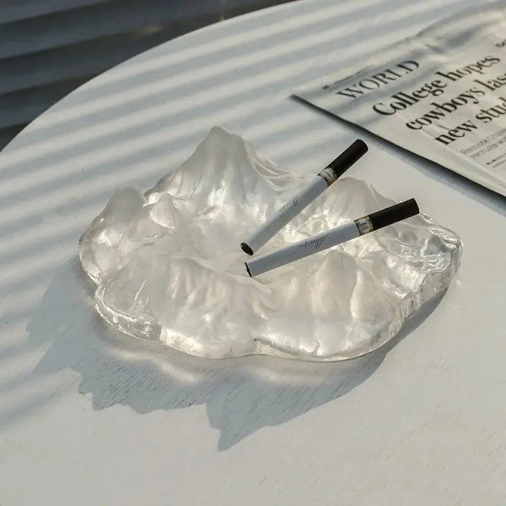 Lisslune | Ice Style Mountain Glass Ashtray Decoration