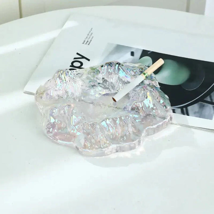 Lisslune | Ice Style Mountain Glass Ashtray Decoration