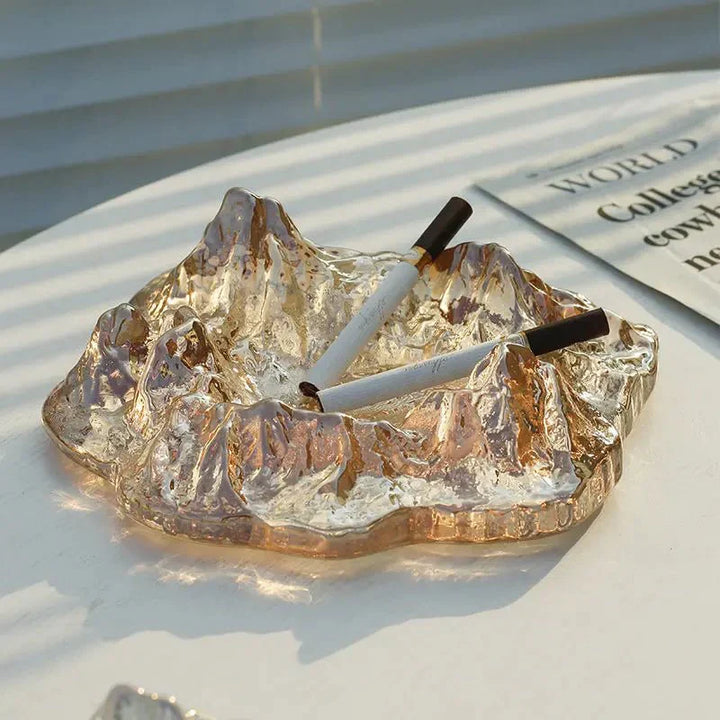 Lisslune | Ice Style Mountain Glass Ashtray Decoration