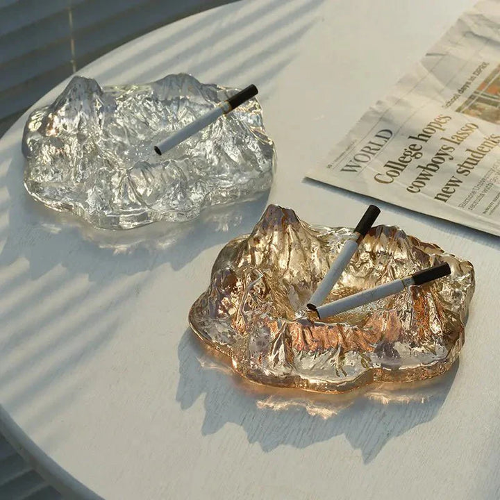 Lisslune | Ice Style Mountain Glass Ashtray Decoration