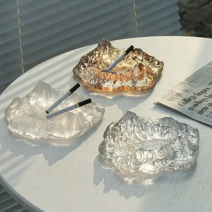 Lisslune | Ice Style Mountain Glass Ashtray Decoration