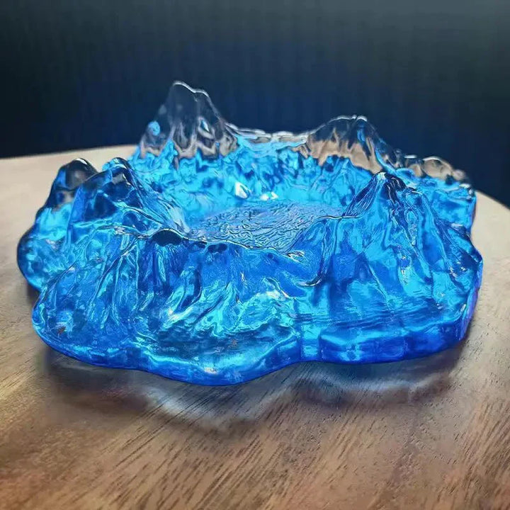 Lisslune | Ice Style Mountain Glass Ashtray Decoration