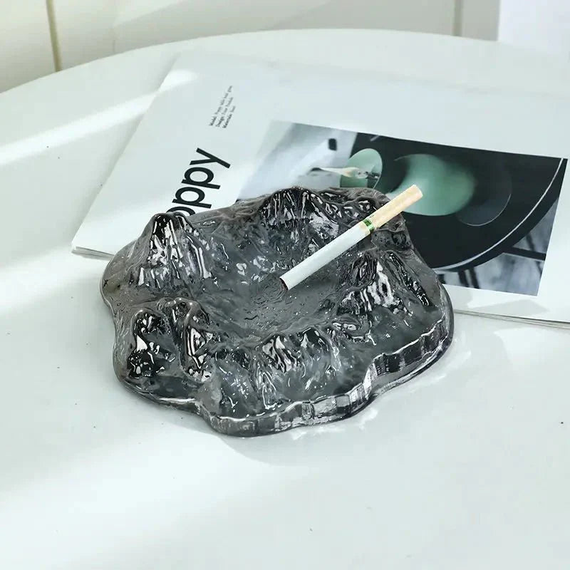 Lisslune | Ice Style Mountain Glass Ashtray Decoration