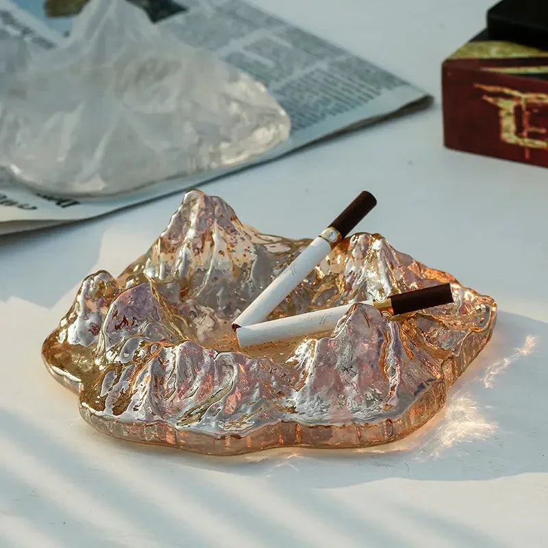 Lisslune | Ice Style Mountain Glass Ashtray Decoration