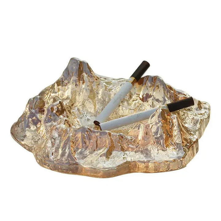 Lisslune | Ice Style Mountain Glass Ashtray Decoration