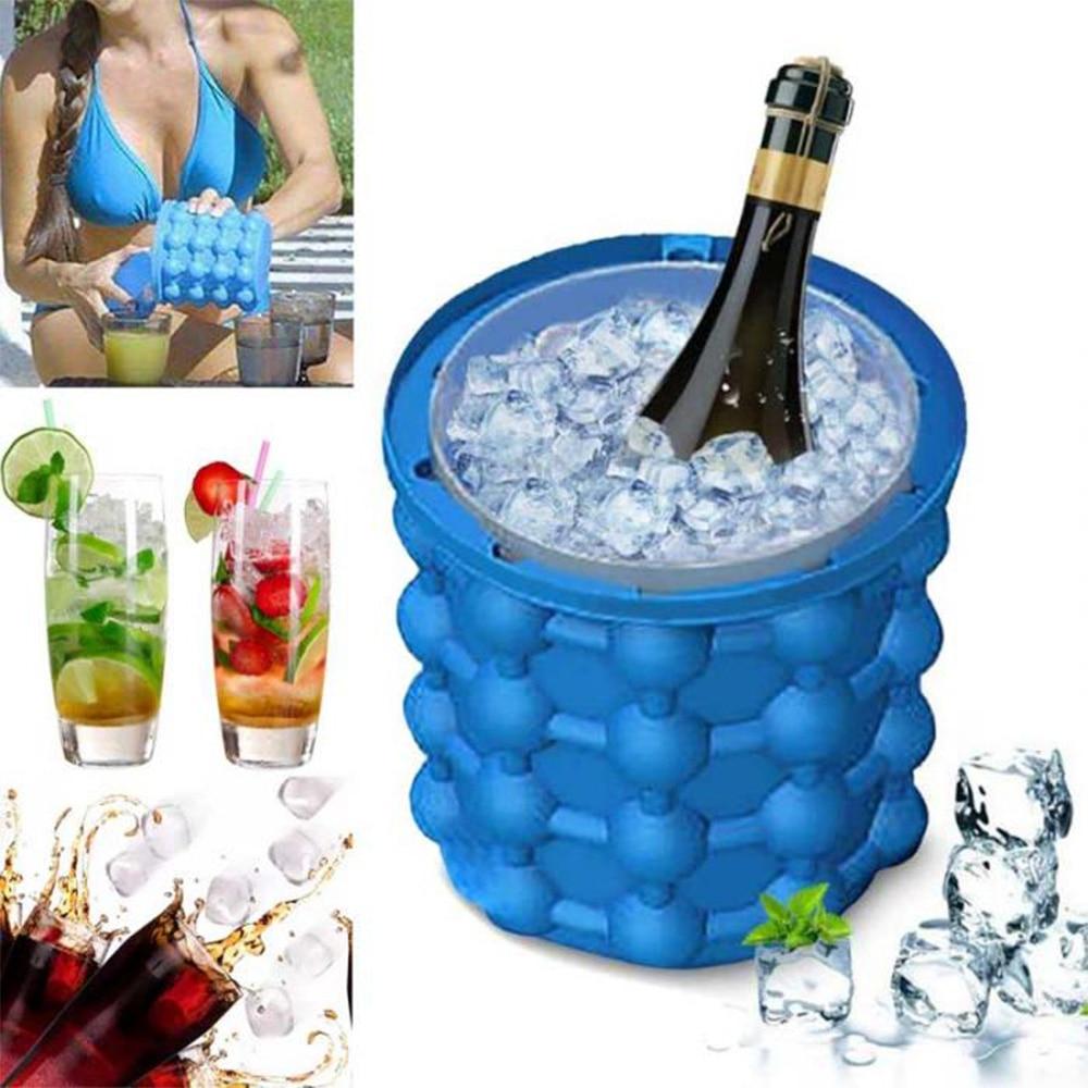 Lisslune | IceCube Maker – Space-Saving 2-in-1 Ice Cube Tray & Drink Cooler