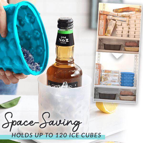 Lisslune | IceCube Maker – Space-Saving 2-in-1 Ice Cube Tray & Drink Cooler