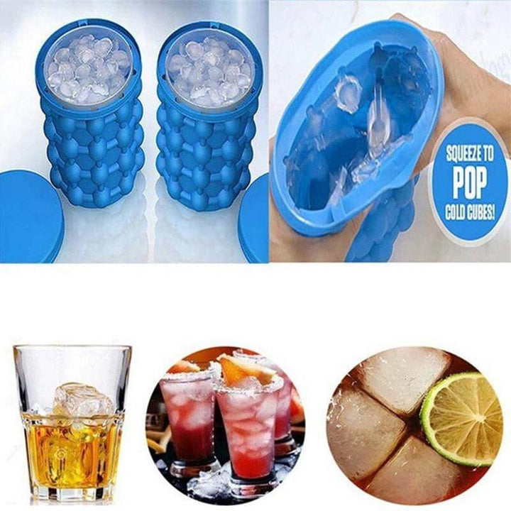 Lisslune | IceCube Maker – Space-Saving 2-in-1 Ice Cube Tray & Drink Cooler