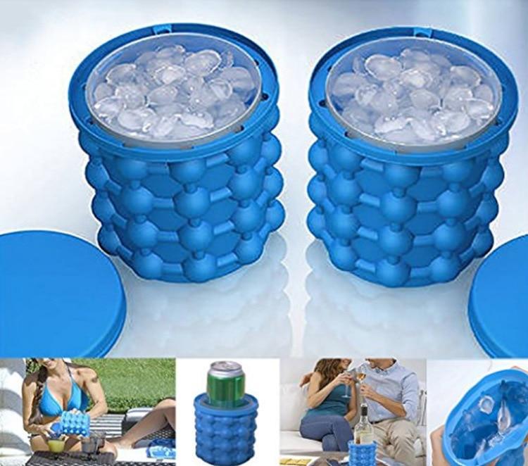 Lisslune | IceCube Maker – Space-Saving 2-in-1 Ice Cube Tray & Drink Cooler