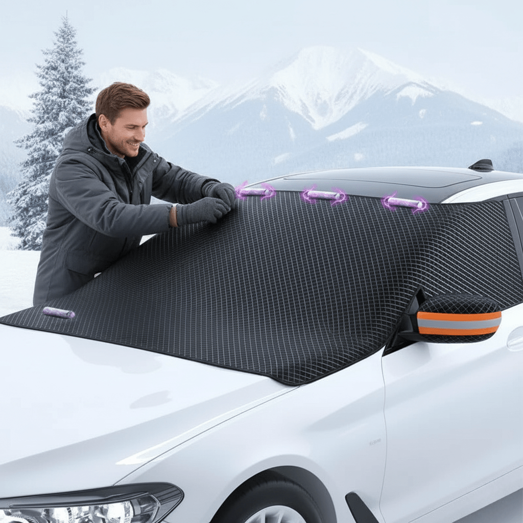 Lisslune | ICESHIELD MAX – Durable Oxford Fabric Snow & Sun Protector for Vehicles