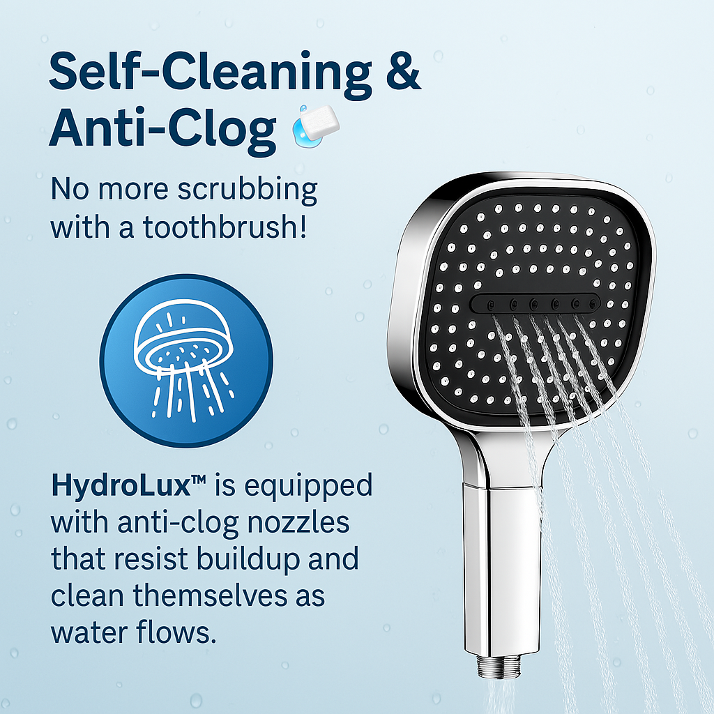 Lisslune | High-Pressure Shower Head | Turbo-Boost Technology & Advanced Filtration for Healthier Skin and Hair