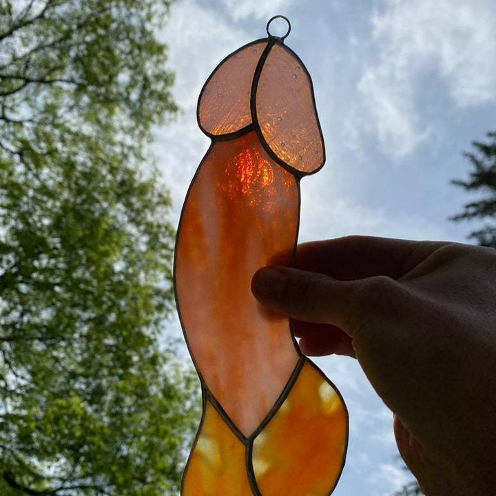 Lisslune | Fun Suncatcher made of colorful glass Penis