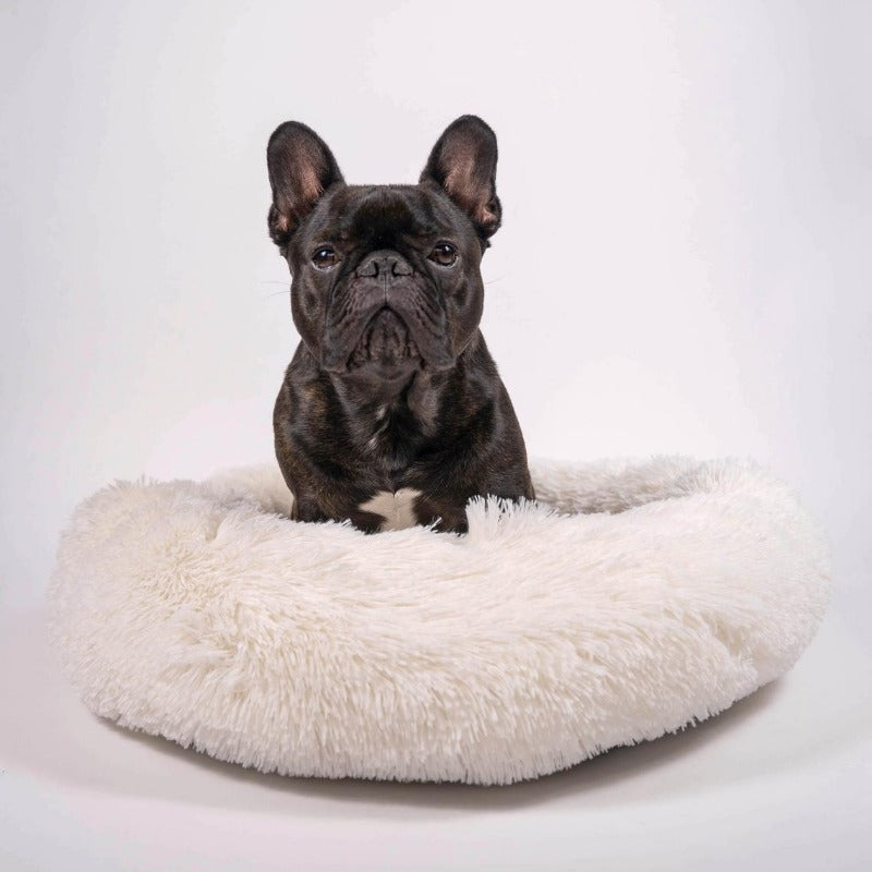 Lisslune | Beef Plush Calming Donut Dog Bed for Small to Large Dogs