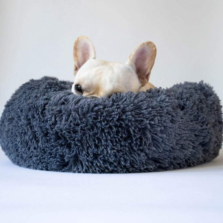 Lisslune | Beef Plush Calming Donut Dog Bed for Small to Large Dogs
