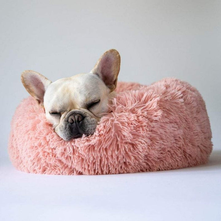 Lisslune | Beef Plush Calming Donut Dog Bed for Small to Large Dogs