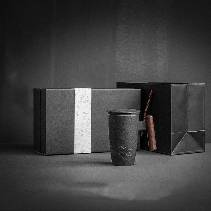 Lisslune | Large Cup, Ceramic Tea Cup with Lid. Large Tea Cup with Lid