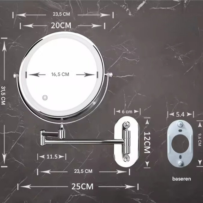 Lisslune | Illuminated Makeup Mirror - LumiAura