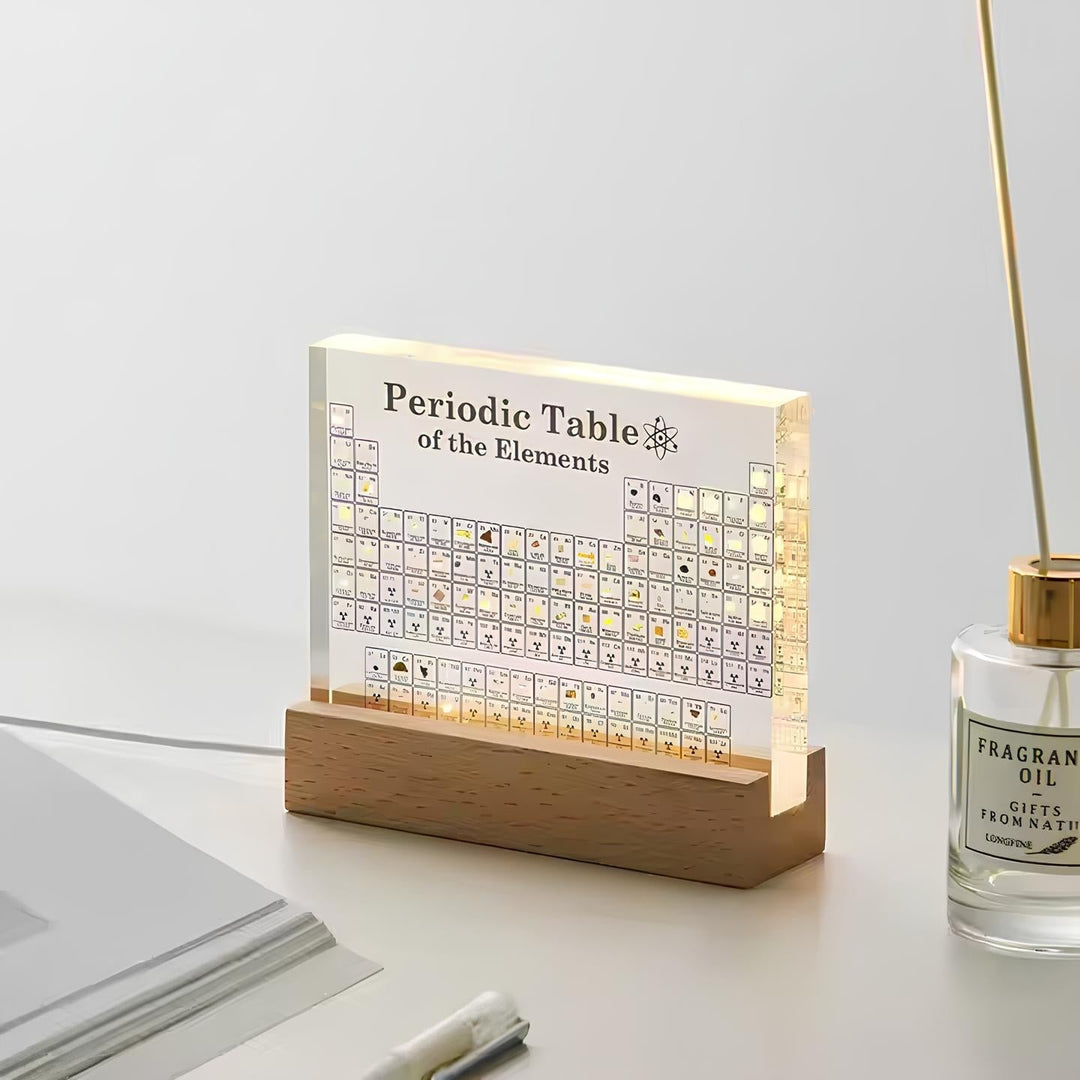 Lisslune | Illuminated Periodic Table with Real Elements - Elementa
