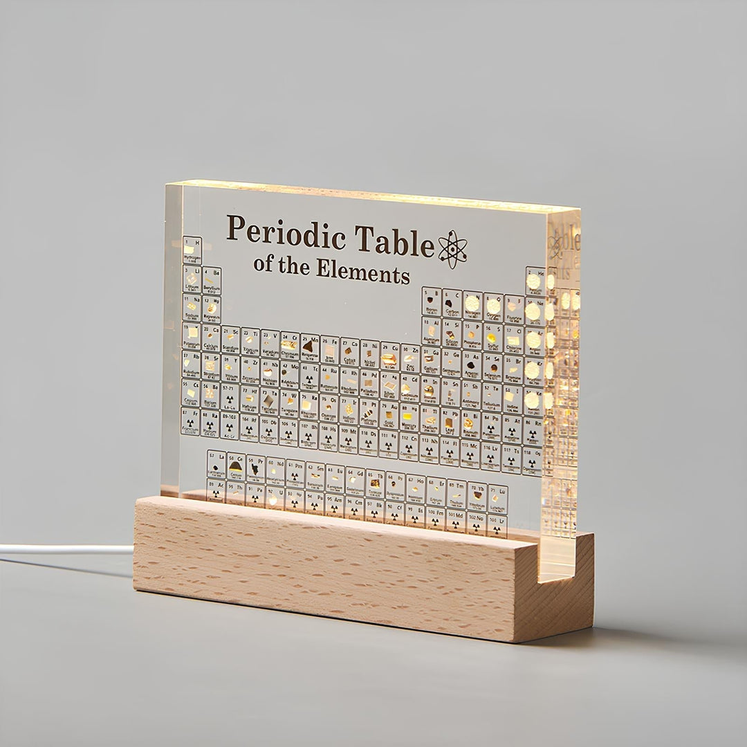Lisslune | Illuminated Periodic Table with Real Elements - Elementa