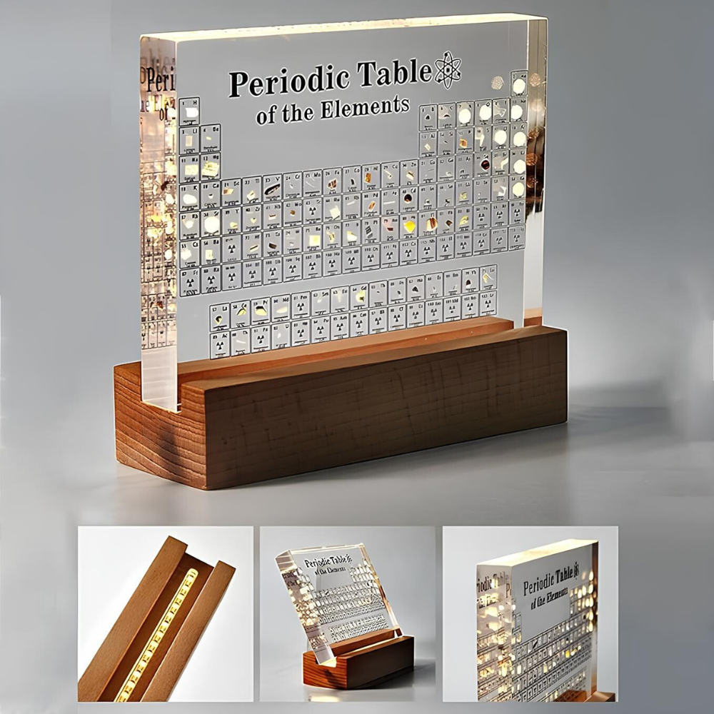 Lisslune | Illuminated Periodic Table with Real Elements - Elementa