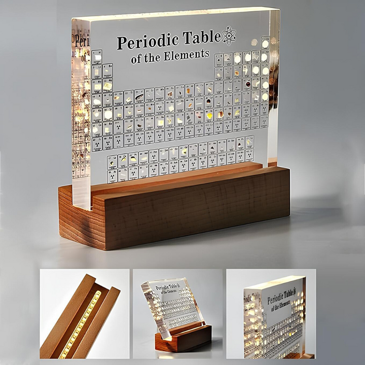 Lisslune | Illuminated Periodic Table with Real Elements - Elementa