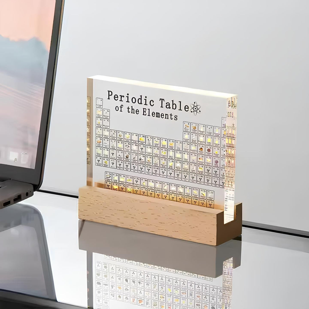 Lisslune | Illuminated Periodic Table with Real Elements - Elementa