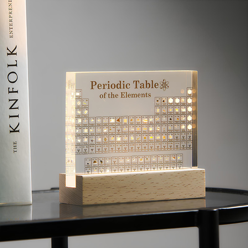 Lisslune | Illuminated Periodic Table with Real Elements - Elementa