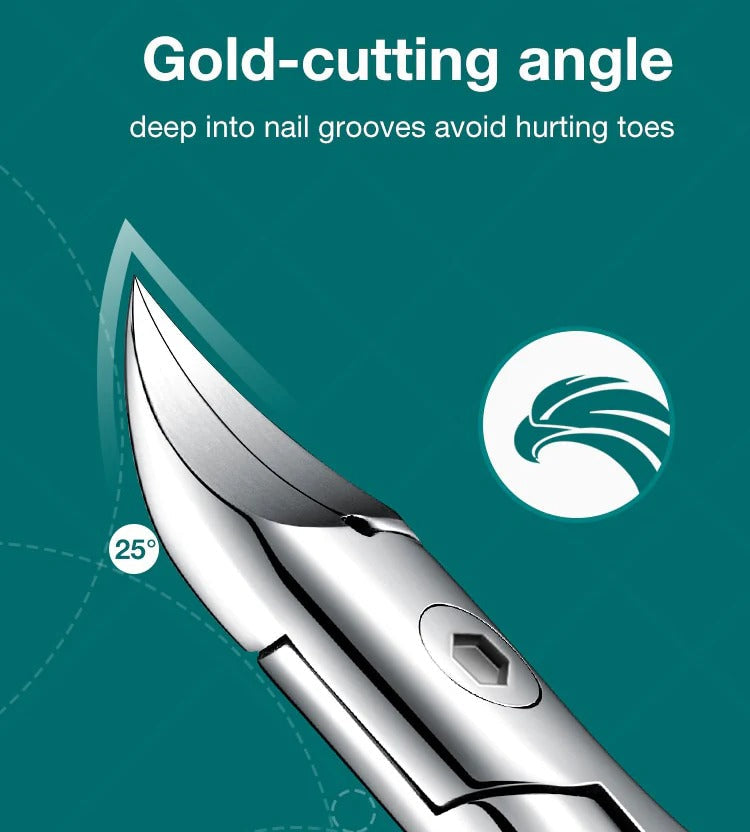 Lisslune | Senior Nail Clipper with Splash Guard – Ergonomic & Painless for Thick or Ingrown Toenails