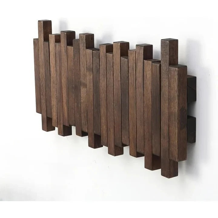 Lisslune | Natural Wood Coat Hook Rack