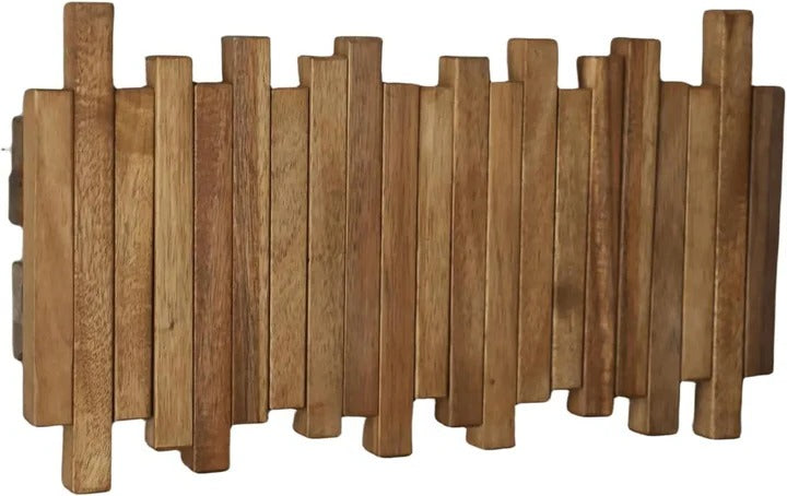 Lisslune | Natural Wood Coat Hook Rack