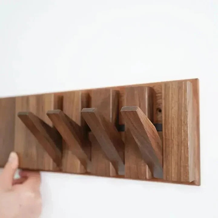 Lisslune | Wooden Wall Mounted Coat Rack and Coat Hook