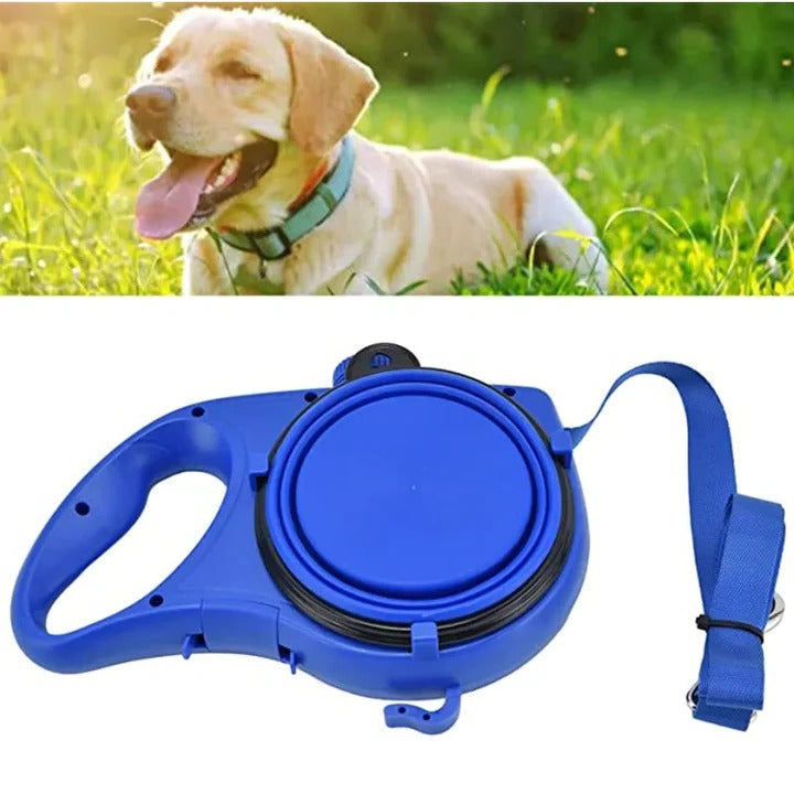 Lisslune | 4-in-1 Multifunctional Dog Leash with Water Bottle & Bowl