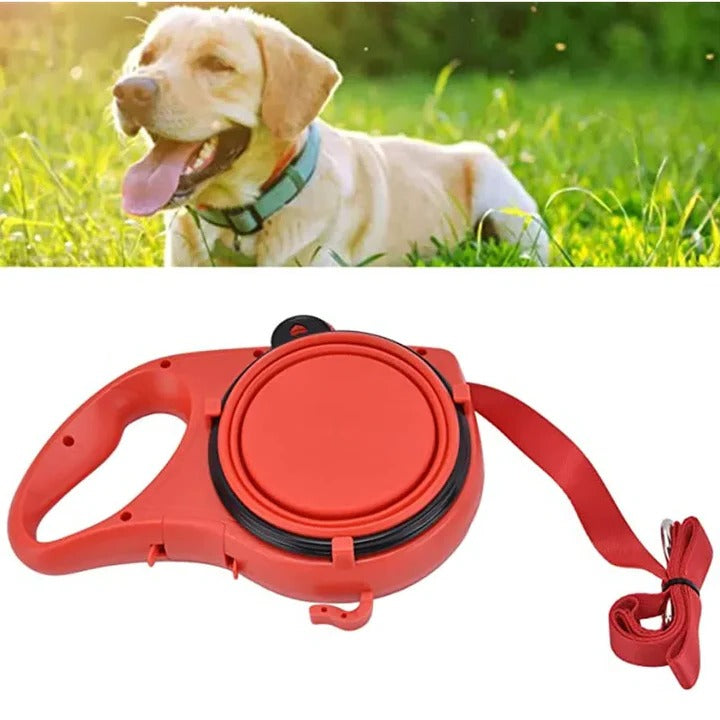 Lisslune | 4-in-1 Multifunctional Dog Leash with Water Bottle & Bowl