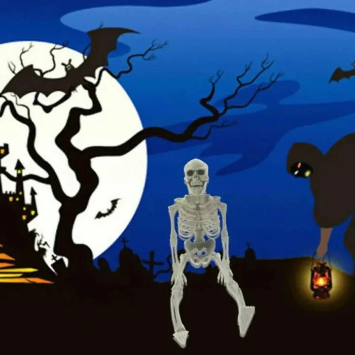 Lisslune | Creepy Poseable Skeleton for Halloween Decorations