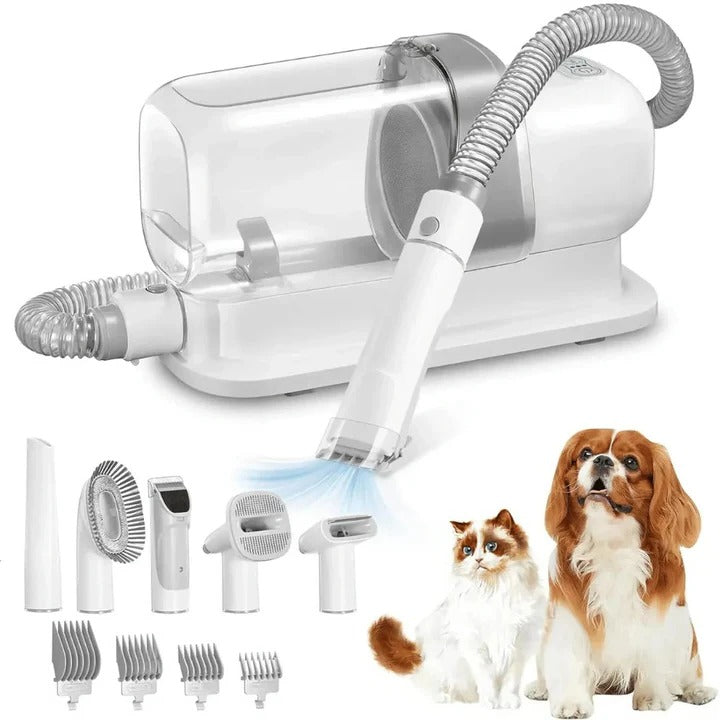 Lisslune | Low-Noise Dog Grooming Vacuum with Full Pet Hair Clippers and Brush Kit