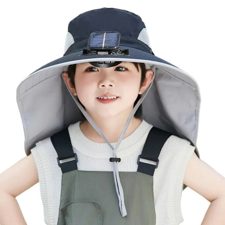 Lisslune | Adjustable Kids Solar Fan Hat